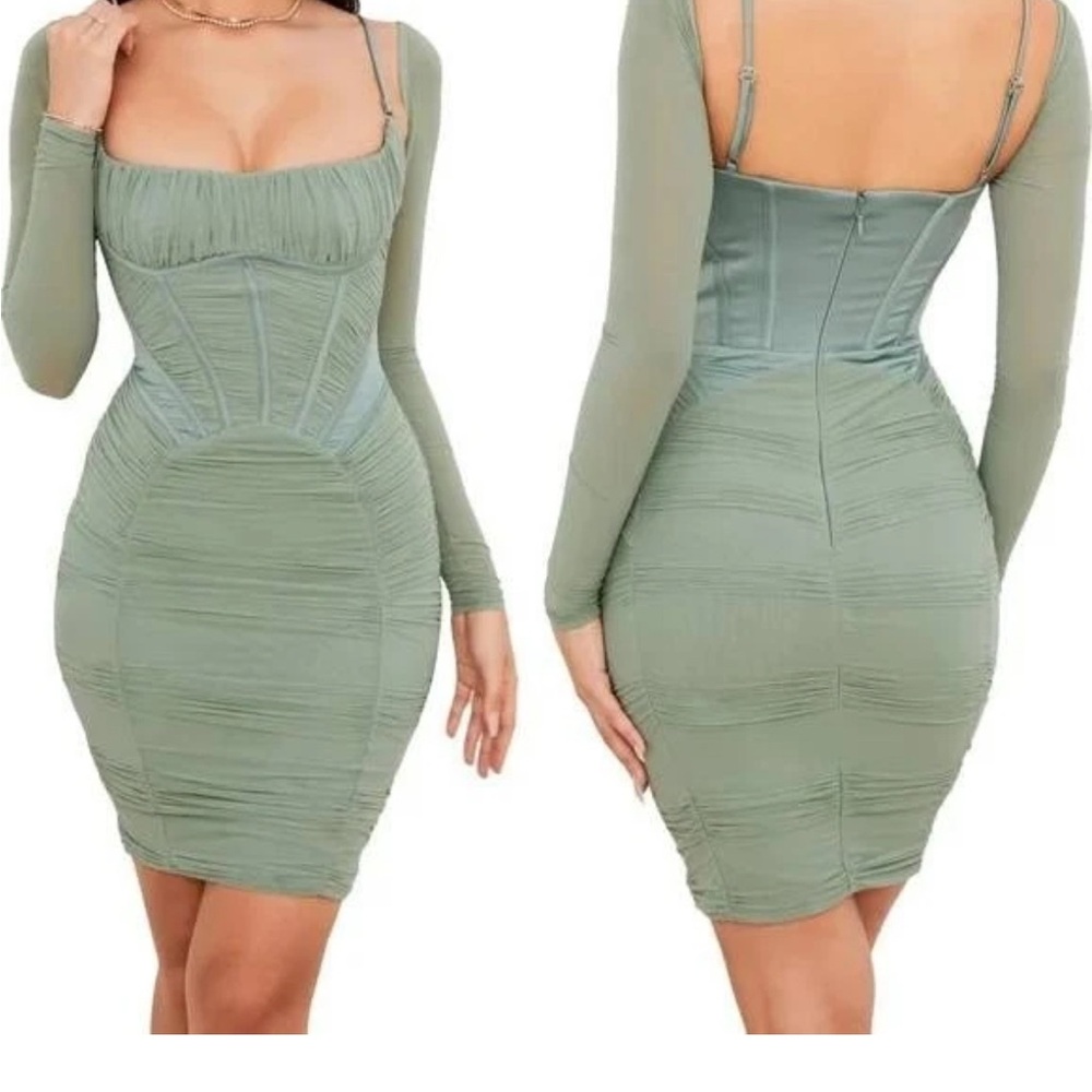 Freya House of CB Sage Long Sleeve Dress